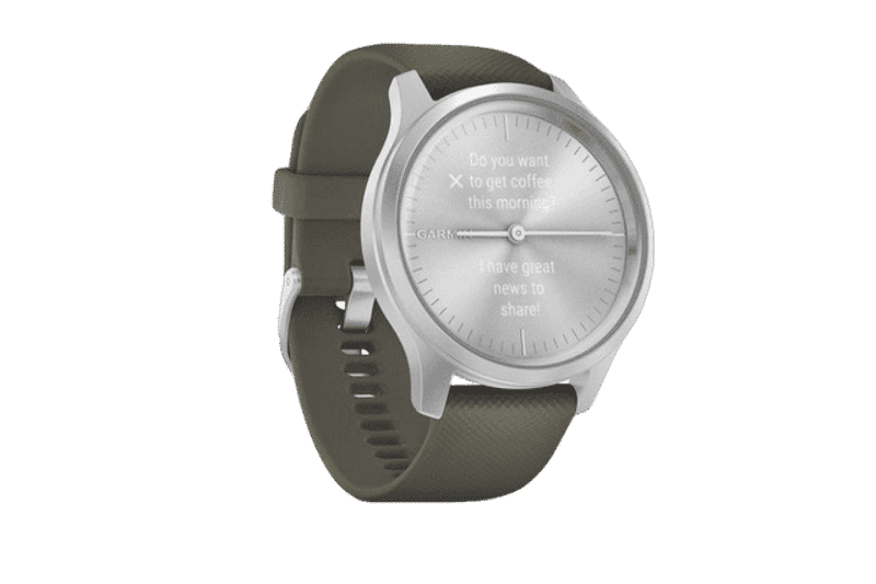 Incoming message on the Garmin vivomove style.
